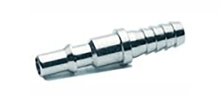 RS PRO Nickel Plated Brass Male Coupler Nipple, 6mm Hose Barb