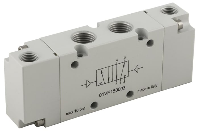 Electrodistributeur pneumatique RS PRO fonction 5/2 Bistable, Pneumatique, G 1/2