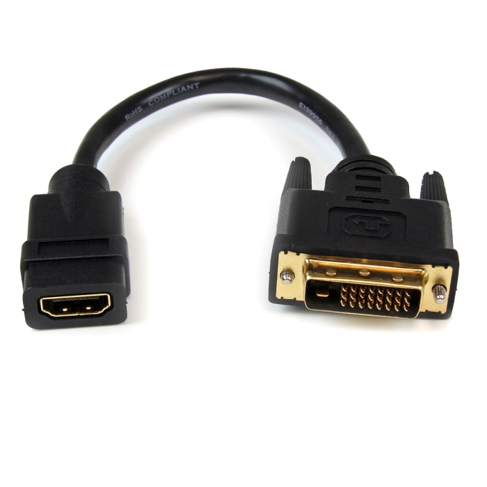 StarTech.com HDMI 1.4, 20cm Female HDMI to Male DVI-D Dual LinkHigh Speed 1920 x 1200