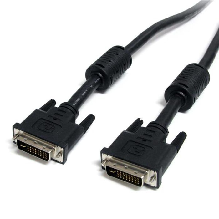 StarTech.com, Male DVI-I Dual Link to Male DVI-I Dual Link Cable, 1.8mBlack sheathAluminium Foil, Braid shielding