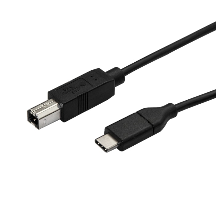 StarTech.com USB 2.0 Cable, Male USB C to Male USB B USB-C to USB-B Cable, 3m