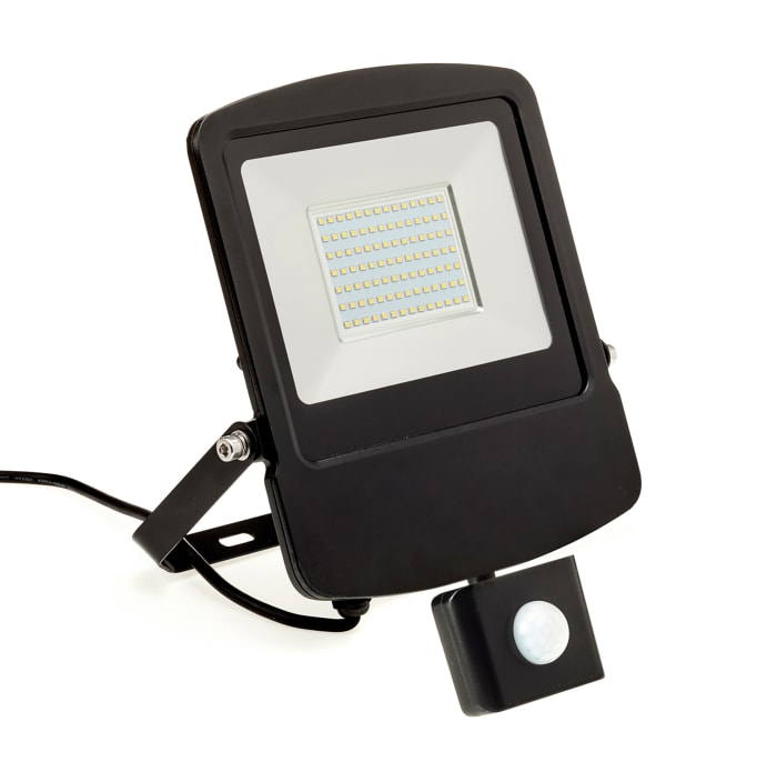 Plošné svítidlo, barevná teplota: 4000K, 100 W Ne, svítivost: 9000lm, IP65 PIR 220→ 240 V stř RS PRO 30000h