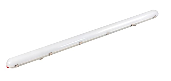 RS PRO 40 W LED Ceiling Light, 100 → 277 V ac Batten LED Emergency NCF, 1 Lamp, 1.5 m Long, IP65