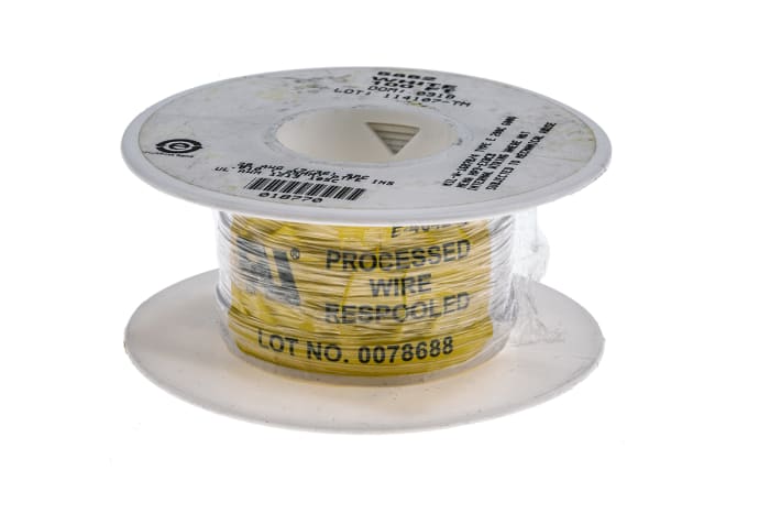 Alpha Wire Hook-up Wire TEFLON Series White 0.09 mm² Hook Up Wire, 28 AWG, 7/0.13 mm, 30m, PTFE Insulation, 5852 WH005