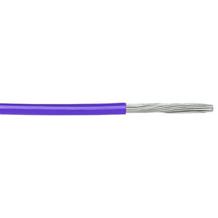 Alpha Wire Hook-up Wire TEFLON Series Purple 0.14 mm² PTFE Equipment Wire, 26 AWG, 7/0.16 mm, 30m, PTFE Insulation,