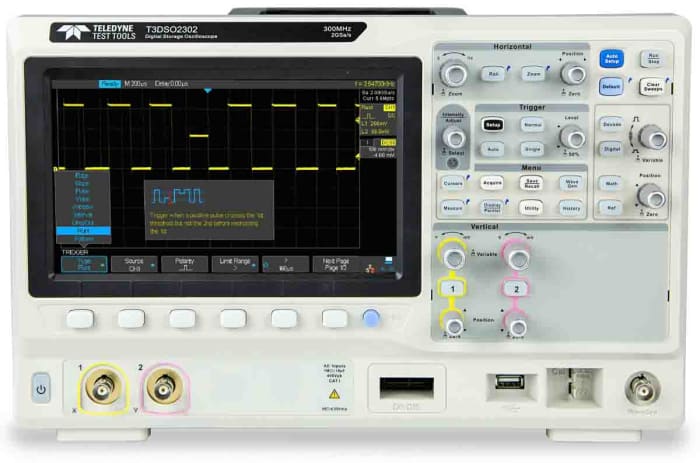Teledyne LeCroy T3DSO2302 T3DSO2000 Series, 300MHz Bench Oscilloscope, 2 Analogue Channels