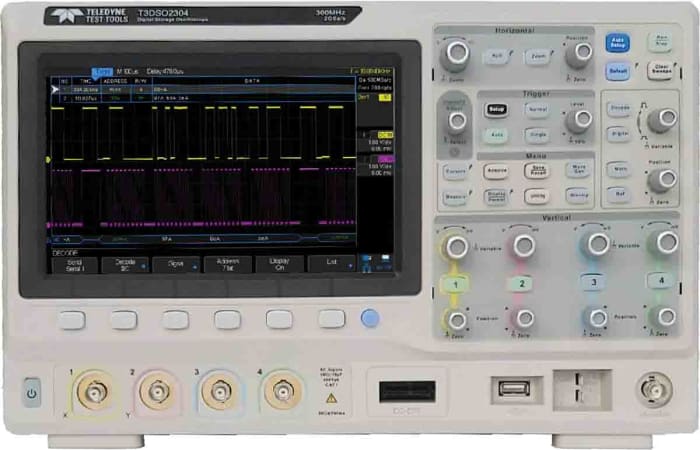 Teledyne LeCroy T3DSO2104 T3DSO2000 Series, 100MHz Bench Oscilloscope, 4 Analogue Channels