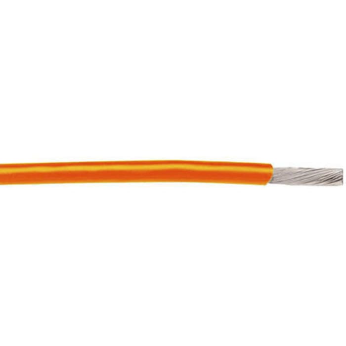 Alpha Wire Hook-up Wire TEFLON Series Orange 1.23 mm² PTFE Equipment Wire, 16 AWG, 19/0.29 mm, 30m, PTFE Insulation,