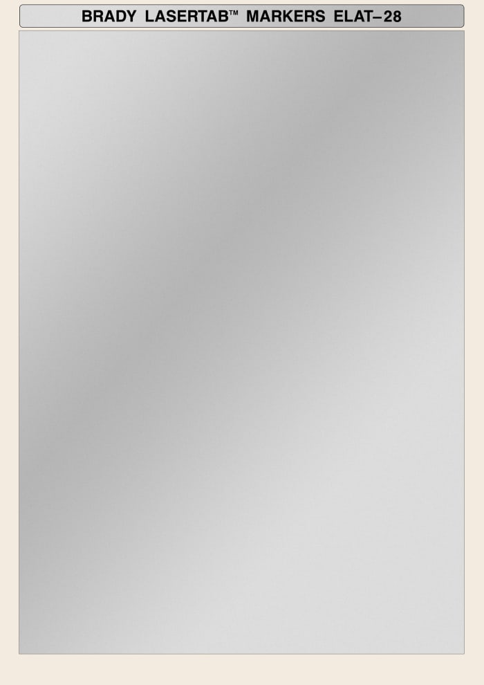 Brady Label Sheet