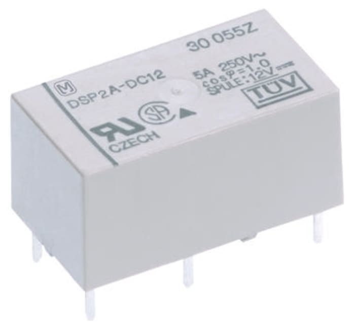 Panasonic PCB Mount Non-Latching Relay, 5V dc Coil, 5A Switching Current, SPDT