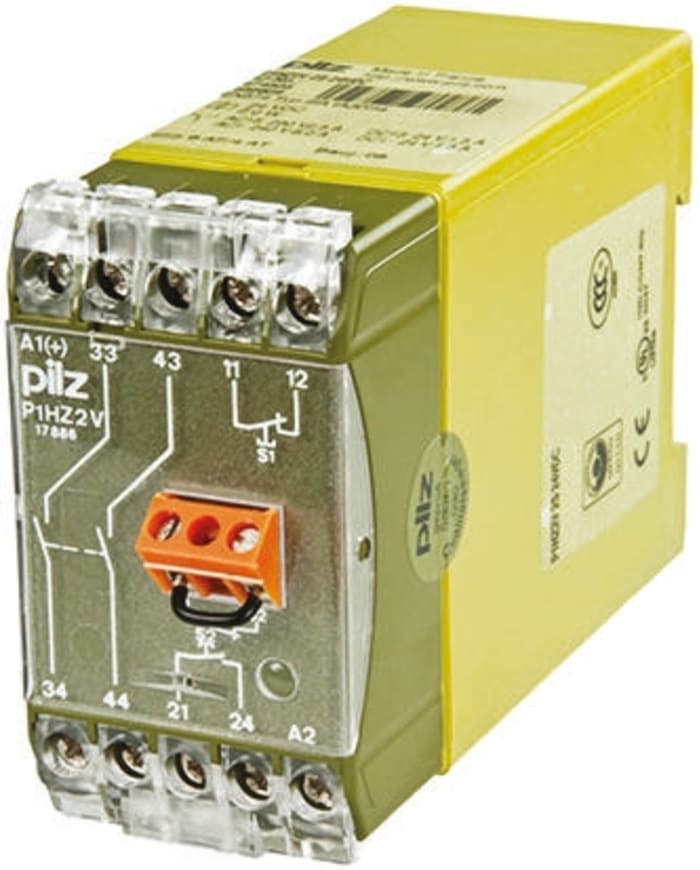 Relais de sécurité Pilz, 24V c.c., 2 canaux, 2 contacts de sécurité