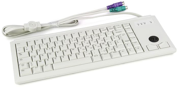 Clavier avec trackball Filaire PS/2 Compact, AZERTY