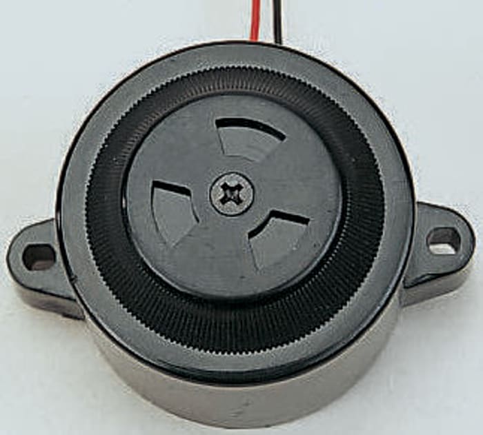 100dB Panel Mount Continuous Internal Piezo Buzzer, 70 x 50 x 37.5mm, 3V dc Min, 16V dc Max