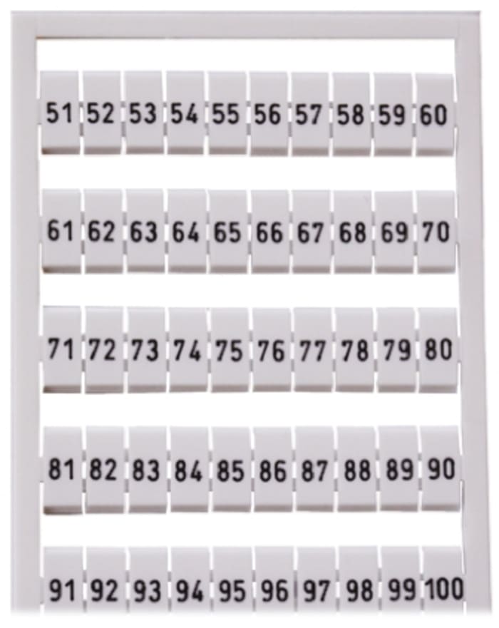 WAGO, 209 Marker Strip for use with  for use with Terminal Blocks