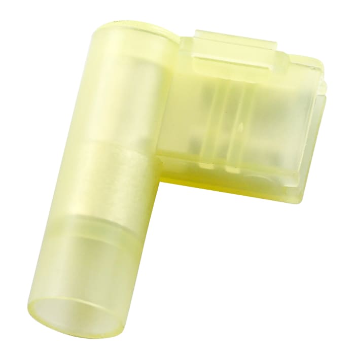 RS PRO RS PRO Yellow Insulated Female Spade Connector, Crimp, 6.35 x 0.8 mm Tab Size 12 AWG to 10 AWG