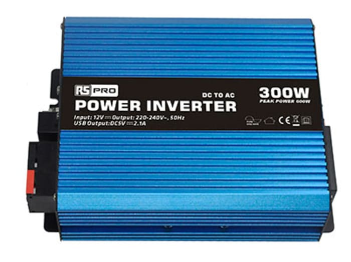 RS PRO 300W Power Inverter, 12 V Input, 230 V Output