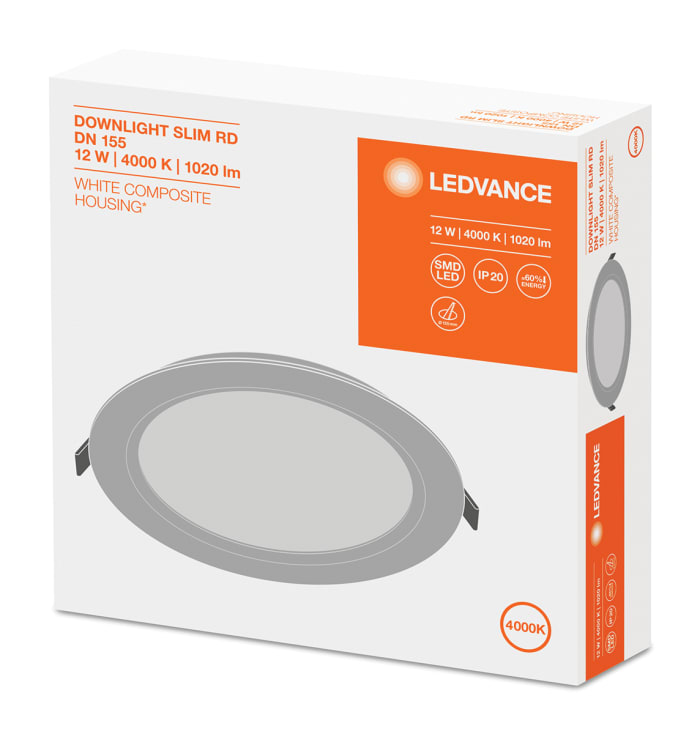 4058075079052 LEDVANCE LEDVANCE LED Downlight 220 240 V 169 x 30 mm 12 W 179 8520 RS Components