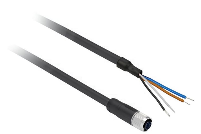 Telemecanique Sensors, Aktüatör/Sensör Kablosu 4 Damarlı Kesit Alanı: 0,25 mm² M12 4 Pin Straight Female