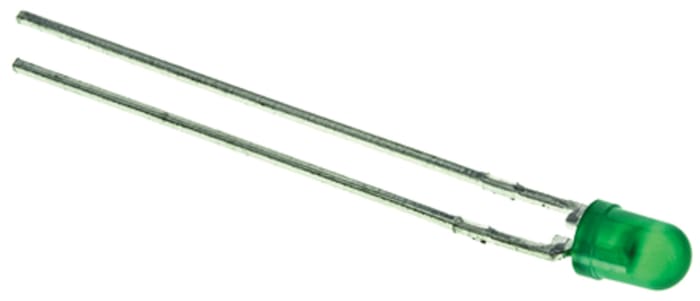 Avago1.9 V Green LED 3mm Through Hole, HLMP HLMP-1790