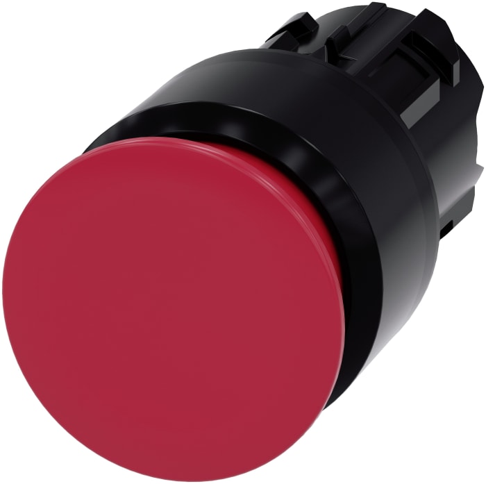 Siemens 3SU1 Series Red Latching Push Button Head, 22 mm Cutout, IP66, IP67, IP69K