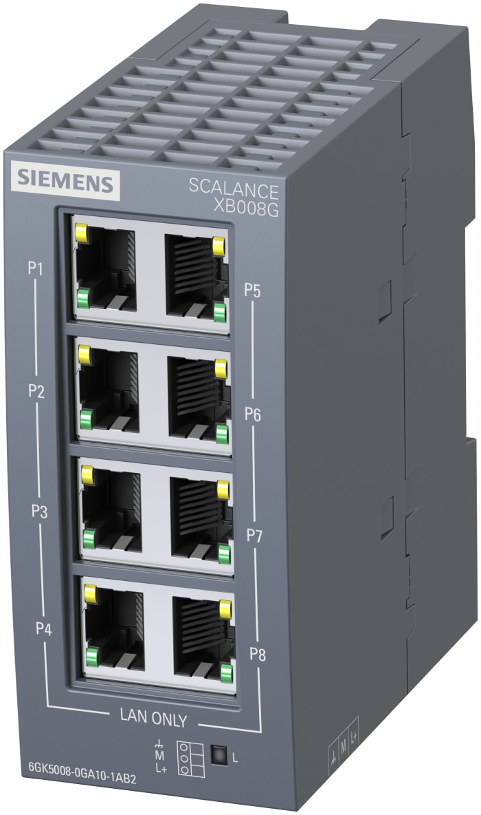 Siemens PC Veri Toplama (Data Acquisition), 8 x RJ45 Girişli, Ethernet, Industrial Ethernet Network İle Kullanım
