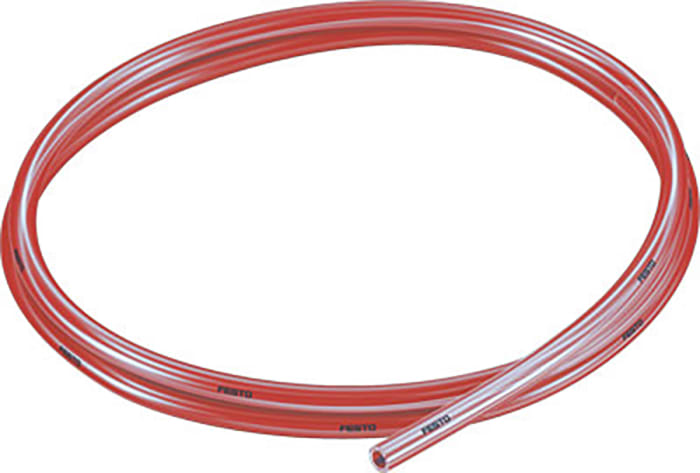 Festo Compressed Air Pipe Red Polyurethane 6mm x 50m PUN-H-T Series, 8048685