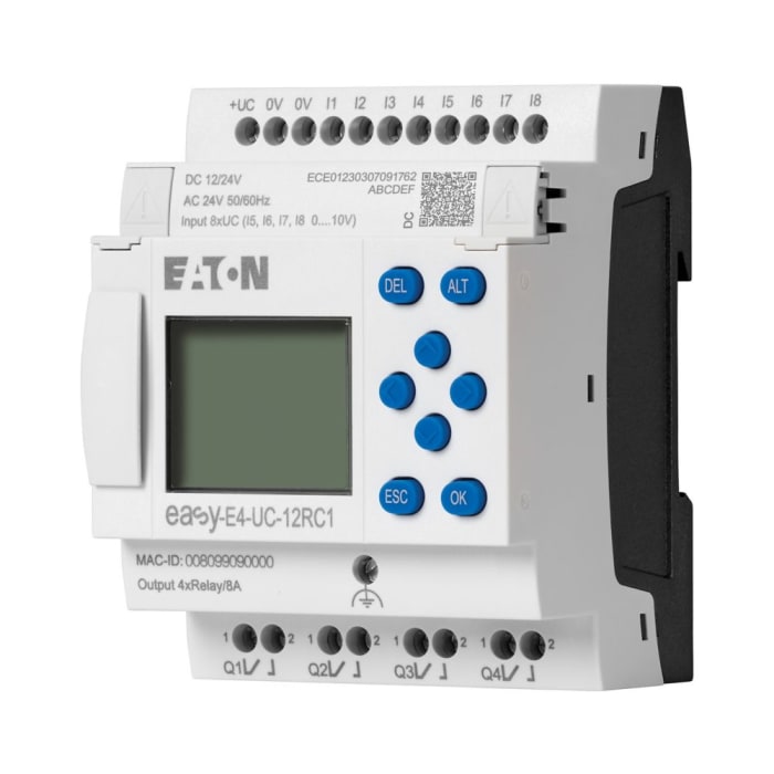 Eaton EasyE4 Series Logic Module, 12 V dc, 24 V dc Supply, Relay Output, 4 (Analogue), 8 (Digital)-Input, Analogue,