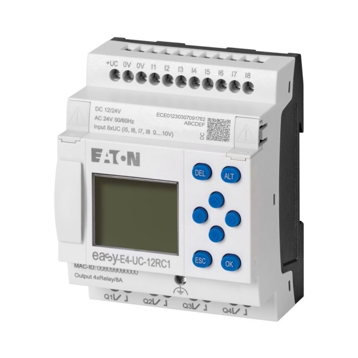 197211 EASY-E4-UC-12RC1 Eaton | Eaton easyE4 Series Logic Module, Relay ...