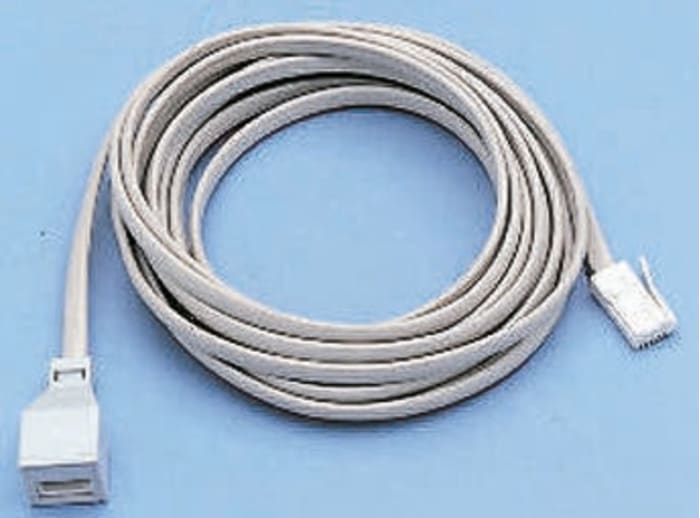Straight telephone extension cord,3m L