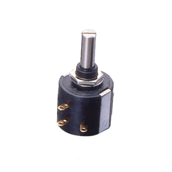 Nidec Components M 10kΩ Rotary Potentiometer 10-Turns 1-Gang, M-22S10 10K