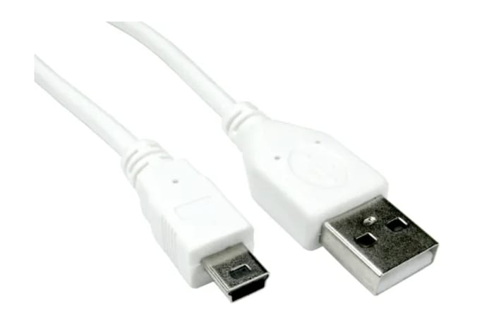 Cable USB 2.0 RS PRO, con A. USB A Macho, con B. Mini USB B Macho, long. 3m, color Blanco