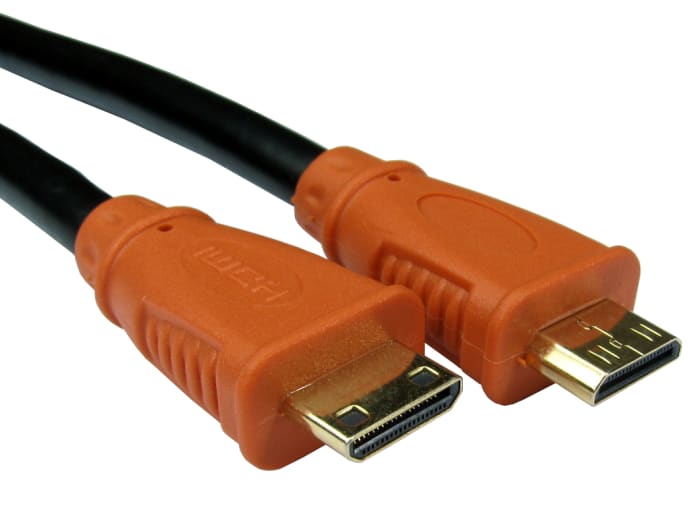 RS PRO, 2m Male Mini HDMI to Male Mini HDMI 4K