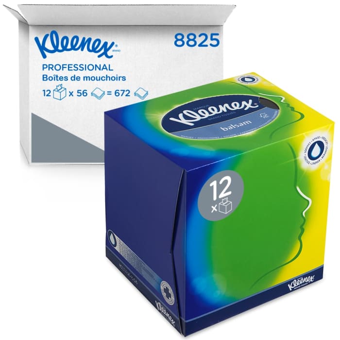 KLEENEX White Facial Tissues, Box of 56