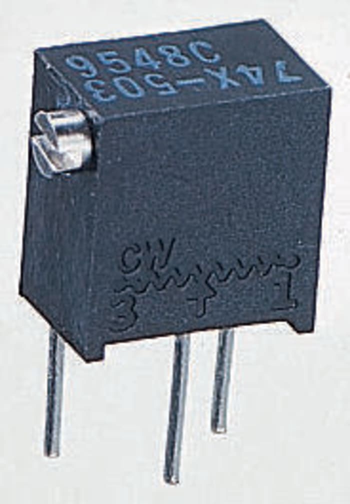 Ladicí potenciometr 100kΩ ±10% ±100ppm/°C 0.25W 14otáčkový, Průchozí otvor, Kolík, řada: T63 Vishay