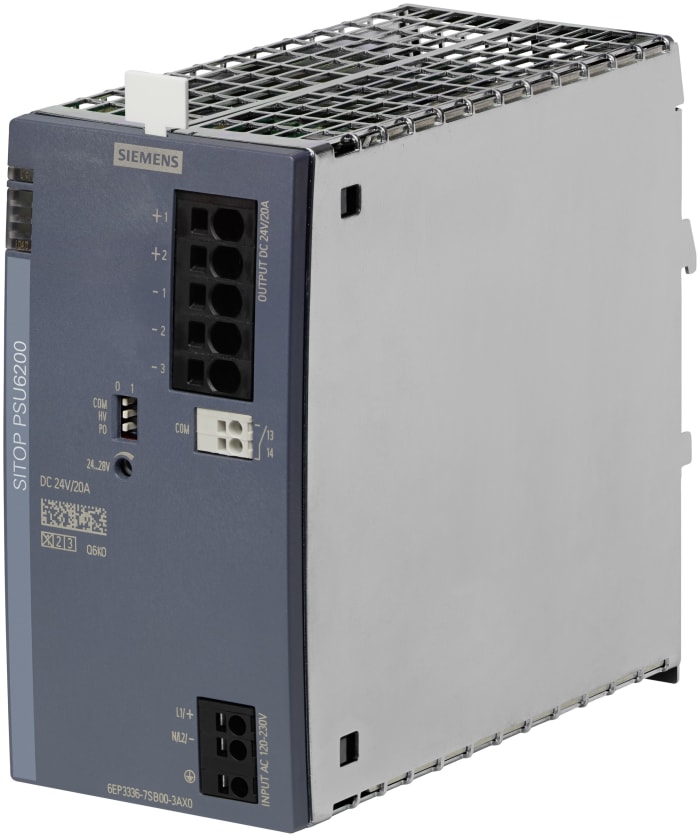 Siemens SITOP PSU6200 Switched Mode DIN Rail Power Supply, 120 → 230 V ac / 120 → 240V dc ac, dc Input,