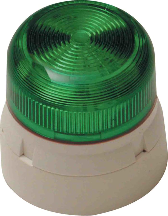 Klaxon Green Flashing Beacon, 12 V dc, 24 V dc, Base Mount, Xenon Bulb, IP65