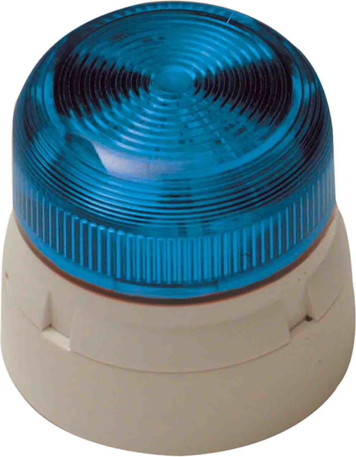 Klaxon Blue Flashing Beacon 230V ac, LED Bulb Base, IP65