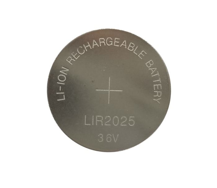 RS PRO LIR2025 Button Battery, 3.7V, 20mm Diameter, Single