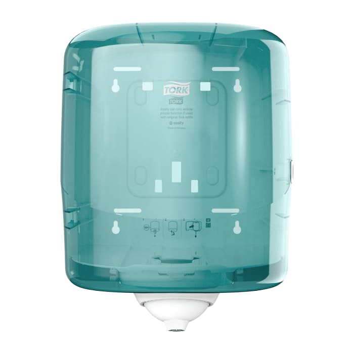 Tork Plastic Turquoise, White Wall Wall Mount Paper Towel Dispenser, 239 mm x 331 mm x 25.5cm