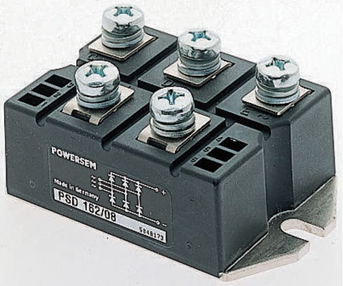 Module de pont redresseur Triphasé, 175A, 1200V, 5 broches, PWS E 1