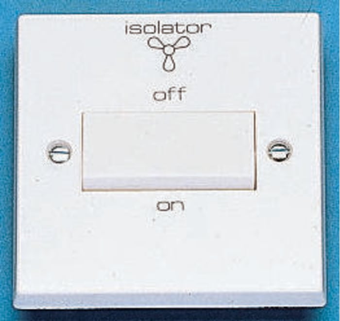 6 A Flush Mount Wall Switch, 1 Gang, 250 V