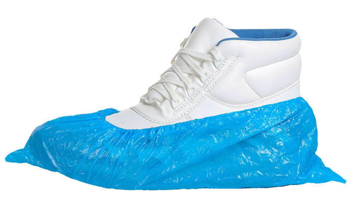 RS PRO Blue Anti-Slip Disposable Shoe Cover, One Size, 500 pack, For Use In Food, Hygiene, Industrial, Pharmaceuticals