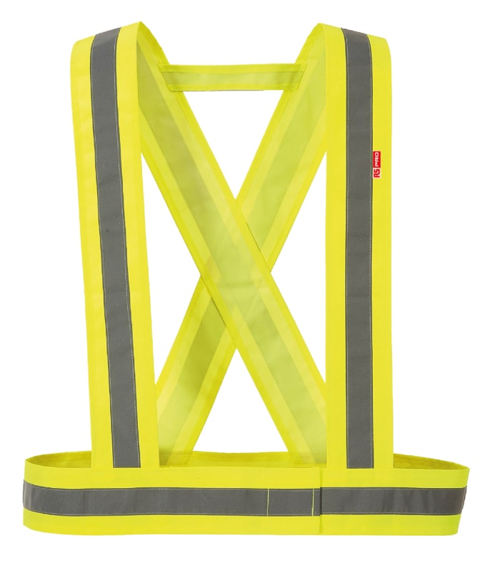 Chaleco de alta visibilidad Unisex RS PRO de color Amarillo, talla Un tamaño, cierre con gancho y bucle