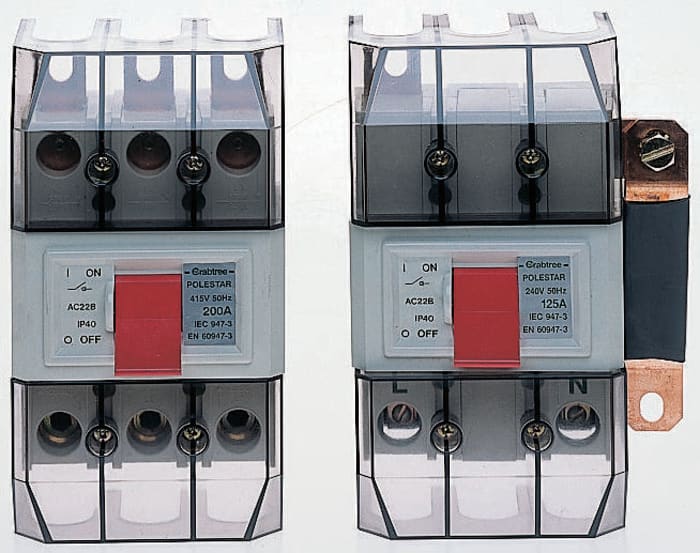 Crabtree 3P Pole Isolator Switch - 125A Maximum Current