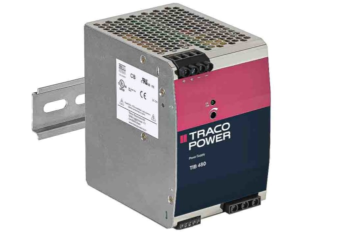 TRACOPOWER TIB 480 DIN Rail Power Supply, 85 → 264V ac ac Input, 48V dc dc Output, 10A Output, 480W