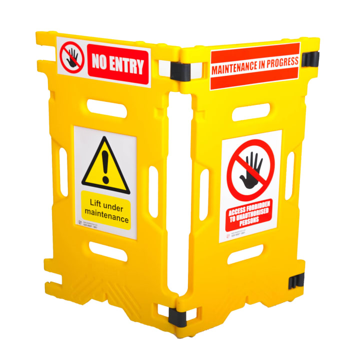Barrière sécurité Addgards en Polyéthylène Jaune x Haut. 1.1m