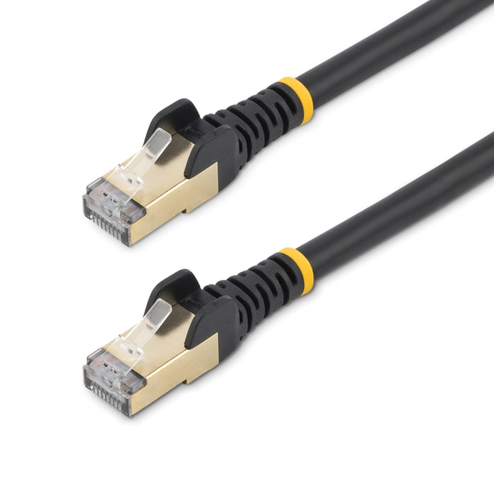 Câble Ethernet StarTech.com catégorie 6a, STP, Noir, Longueur 0.5m PVC, avec connecteur, Protection CMG