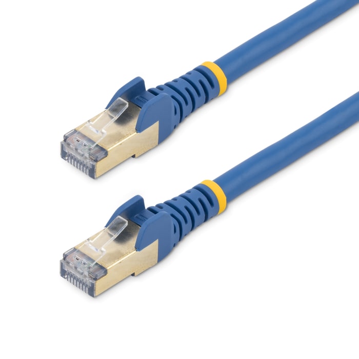 StarTech.comCAT6a - 10Gbit/s, 0.5m Cat6a, Blue RJ45 to Male RJ45 Male, STP Shielded, Terminated PVC Sheath