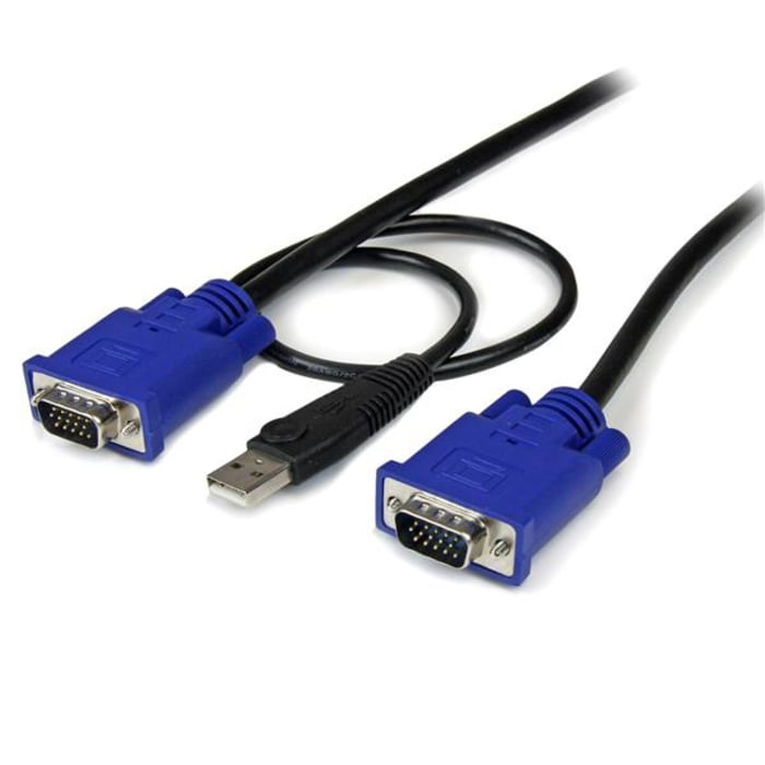 Cable KVM Negro StarTech.com de 4.6m, con. A: USB A; VGA Macho, con. B: VGA Macho