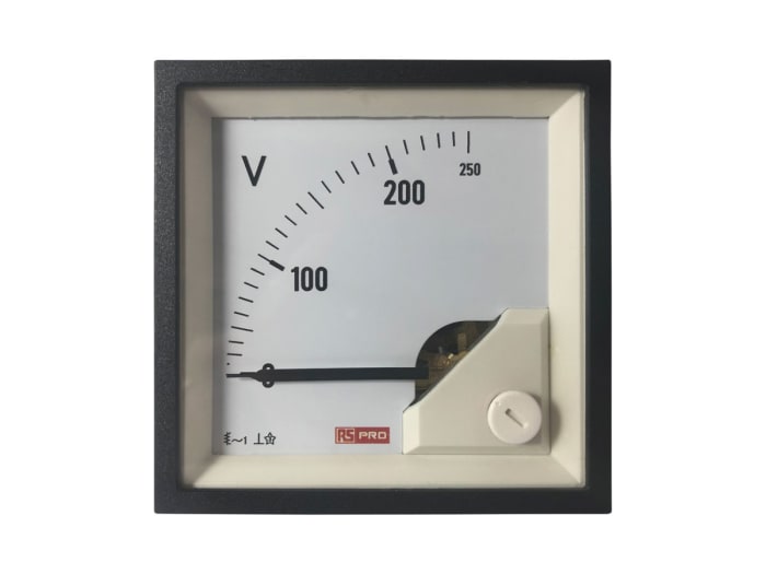 RS PRO Analogue Voltmeter AC, Analogue Display 0.01